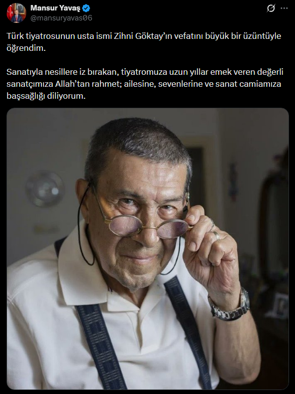 Zihni Göktay'ın ardından yürek yakan paylaşımlar! Türk tiyatrosu büyük ustasını kaybetti - Resim : 1