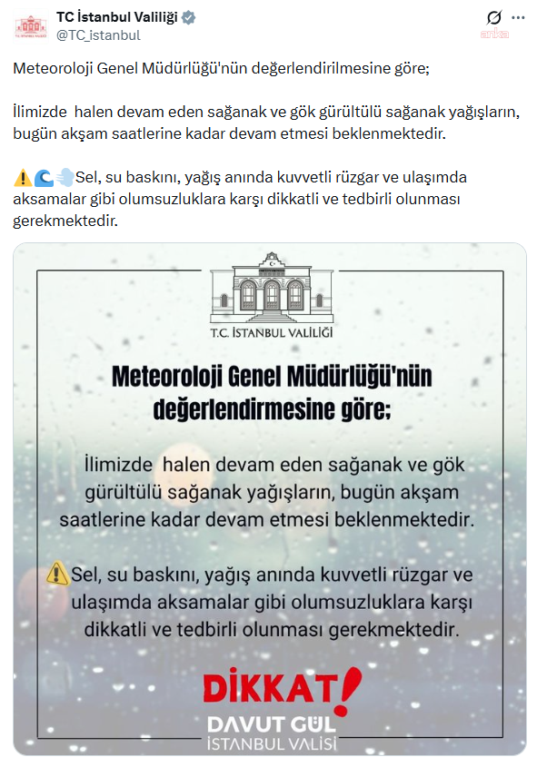 Valilik saat verdi: İstanbul’da 'sel ve su baskını' alarmı - Resim : 1