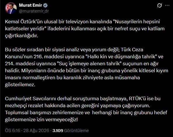 Kemal Öztürk Arap Aleviler için 'hepsini katletseler yeridir' demişti: O sözlere tepki yağdı! - Resim : 1