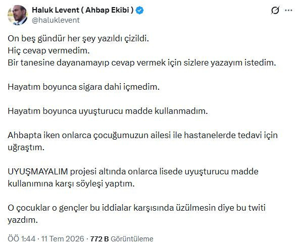Haluk Levent'ten uyuşturucu iddialarına yanıt - Resim : 3