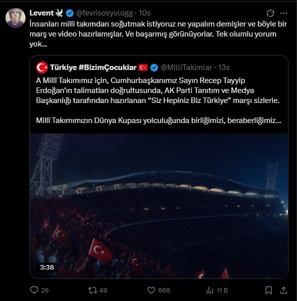 TFF AKP'nin milli takım marşını resmi hesaptan paylaşınca sosyal medya ayağa kalktı - Resim : 5