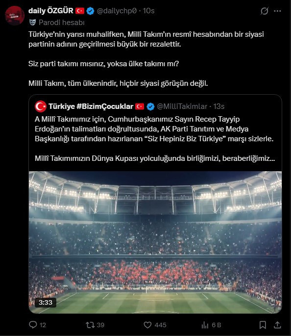 TFF AKP'nin milli takım marşını resmi hesaptan paylaşınca sosyal medya ayağa kalktı - Resim : 7
