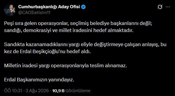 İmamoğlu'ndan Erdal Beşikçioğlu tepkisi: Erdal Başkanımızın yanındayız - Resim : 3