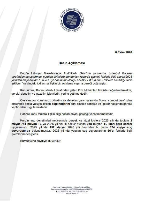 Son dakika | SPK 'uyarıları dikkate almadı' iddialarına yanıt verdi! 96 suç duyurusunda bulunduk - Resim : 2