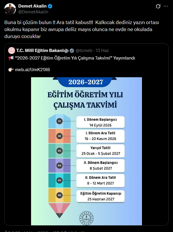 Demet Akalın MEB'e isyan etti: Buna bir çözüm bulun! - Resim : 1