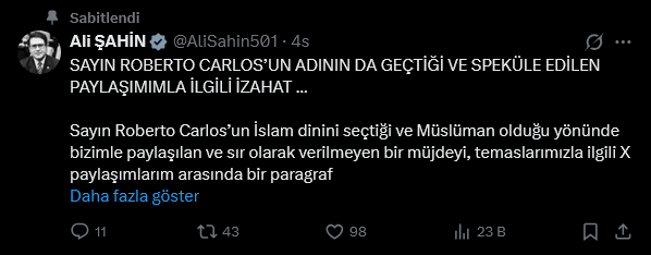 Roberto Carlos'un Müslüman olduğu sırmış! AKP'li vekil 'şehadet videosunu izledim' deyip açıkladı - Resim : 2