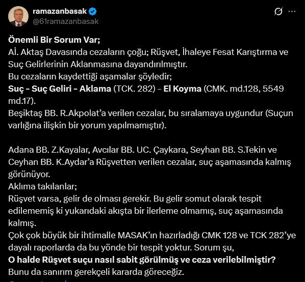 Aziz İhsan Aktaş kararı sonrası uzmanından net soru! "Rüşveti nasıl tespit ettiniz?" - Resim : 2