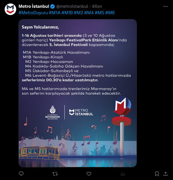 İstanbul'da 6 metro hattının sefer saatleri uzatıldı! Tarih verildi - Resim : 3