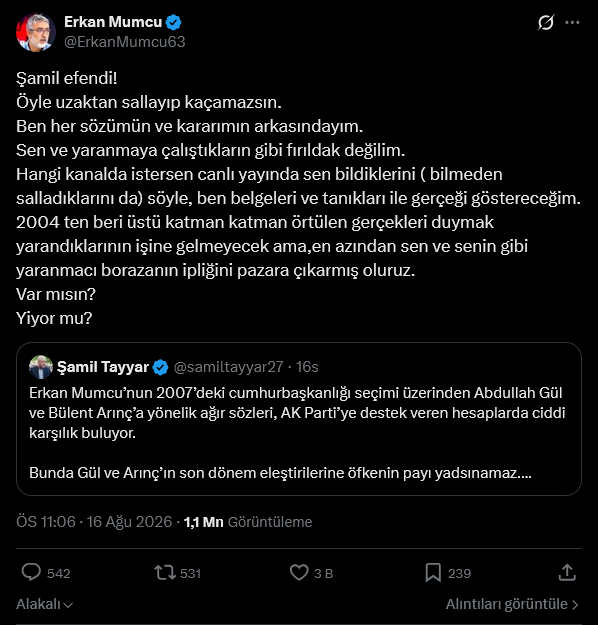 7 sene önceki röportaj AKP'de eski defterleri açtırdı! Erkan Mumcu ve Şamil Tayyar sert atıştı - Resim : 3