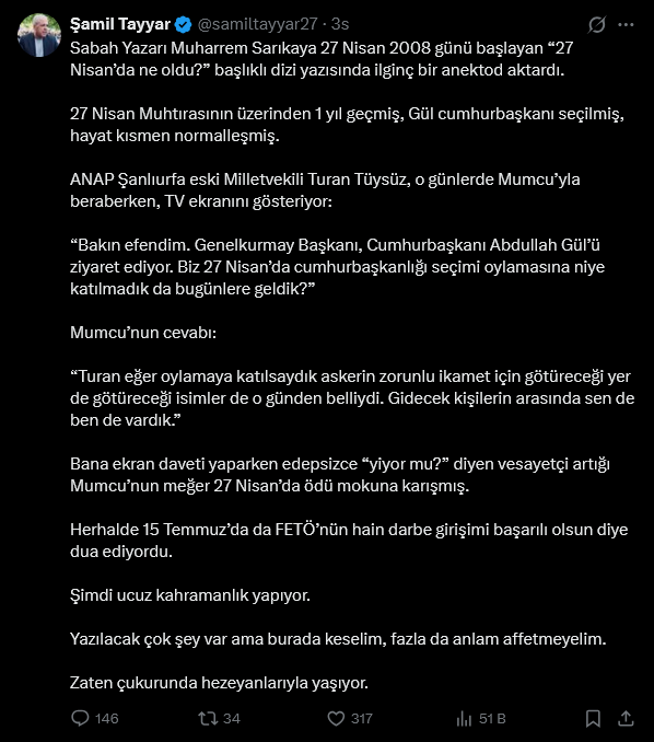 7 sene önceki röportaj AKP'de eski defterleri açtırdı! Erkan Mumcu ve Şamil Tayyar sert atıştı - Resim : 4