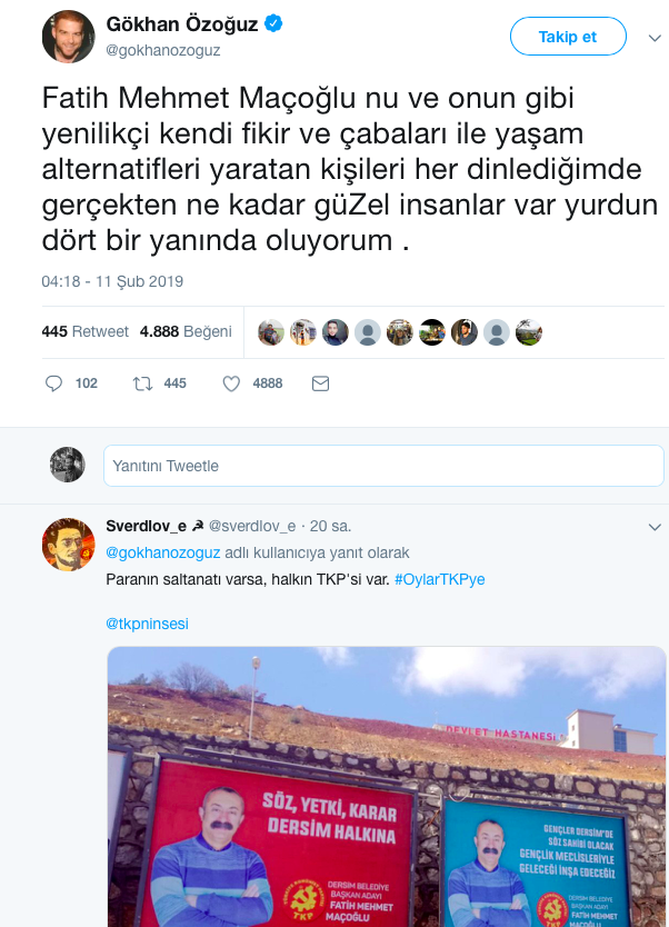 Gökhan Özoğuz'dan Maçoğlu'na destek mesajı - Resim : 1