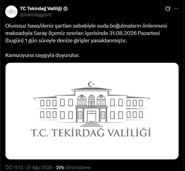 İki ilde alarm verildi: Denize girişler yasaklandı - Resim : 2