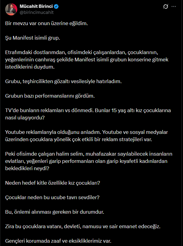 Yandaşlar hedef gösterince Manifest'in kurucusu sessizliğini bozdu! 'Herkes görmek istediğini görüyor' - Resim : 1