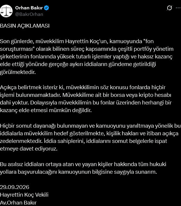 Herkesin merak ettiği Hayrettin Koç avukatı aracılığı ile sessizliğini bozdu! YENİ Parti gündeme getirmişti - Resim : 2
