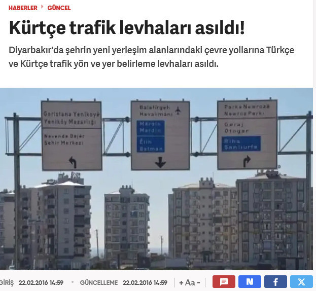 Türkçe ve Kürtçe trafik tabelaları 10 yıllık çıktı - Resim : 2