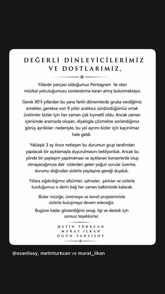 Pentagram’da deprem! Üç isim birden gruptan ayrıldı - Fotoğraf: 9