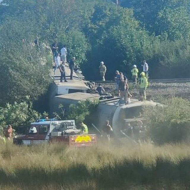 Aşırı sıcakların etkili olduğu bölgede tren raydan çıktı: 2 ağır yaralı - Resim : 1