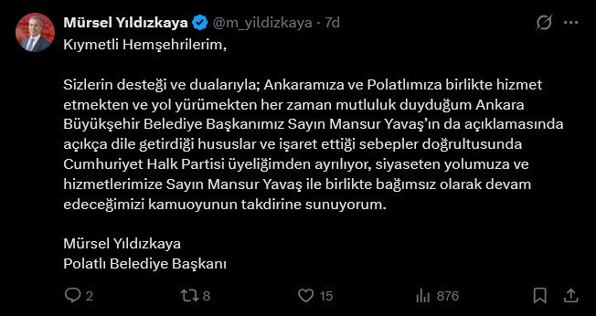 Son Dakika | Ankara'da Mansur Yavaş depremi! CHP'den belediye başkanları peş peşe istifa etti - Resim : 5