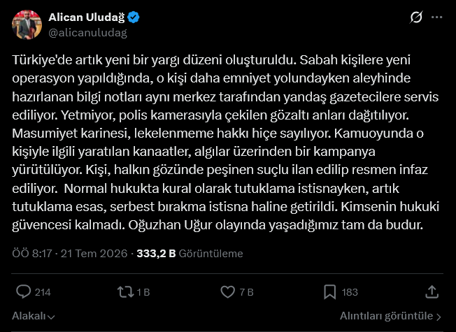 Son Dakika | Gazeteci Ali Taş, Alican Uludağ paylaşımı nedeniyle gözaltında - Resim : 4
