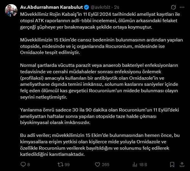 Rojin'in ilaçla bayıltılıp felç edildiği ortaya çıktı! Kan donduran gerçeği avukat açıkladı - Resim : 2