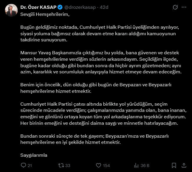 Son Dakika | Ankara'da Mansur Yavaş depremi! CHP'den belediye başkanları peş peşe istifa etti - Resim : 3