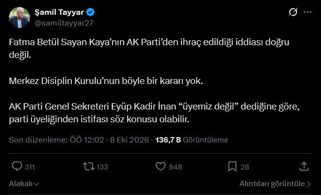 İhraç edildiği söylenen Fonzi Betül Sayan AKP'den istifa etmiş - Resim : 2