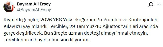 Son Dakika | YKS tercih kılavuzu yayımlandı - Resim : 1