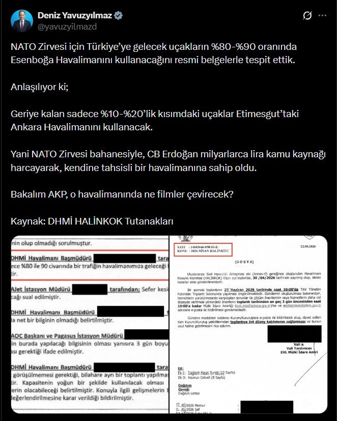 Ankara'nın göbeğinde milyarlarca liralık kişiye özel havalimanı! CHP'li Yavuzyılmaz tutanakları paylaştı - Resim : 3