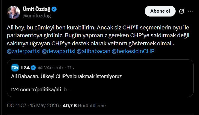 "Ülkeyi CHP'ye bırakmak istemiyoruz" diyen Babacan'a Ümit Özdağ'dan ağır yanıt - Resim : 2