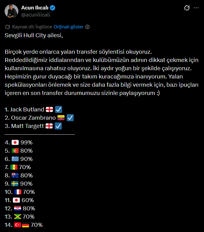 Acun Ilıcalı dayanamadı: Transfer listesini paylaşıp tek tek yüzde verdi - Resim : 2