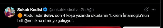 Abdulkadir Selvi 6 günün 5'inde İmamoğlu'nu yazınca sosyal medyada kazanlar kaynadı - Resim : 7