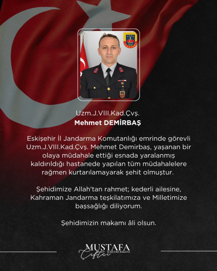 Son dakika | Eskişehir'de Uzman Çavuş şehit düştü - Resim : 1