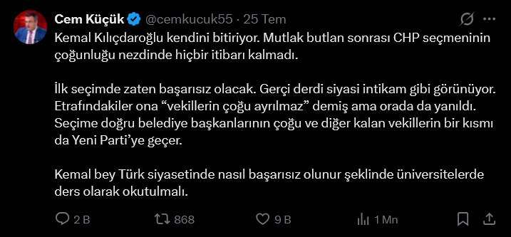 Cem Küçük TGRT ve Türkiye Gazetesi'nden ayrıldı - Resim : 3