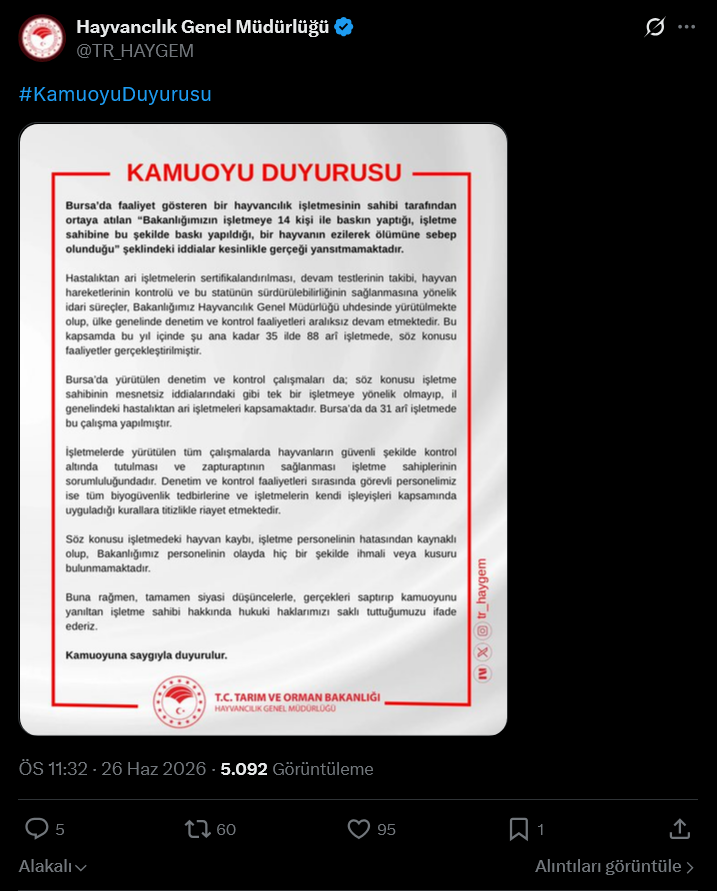 Bakanlık "ezilerek hayvan öldürüldü" iddiasını reddetti, Sencer Solakoğlu ateş püskürdü - Resim : 1
