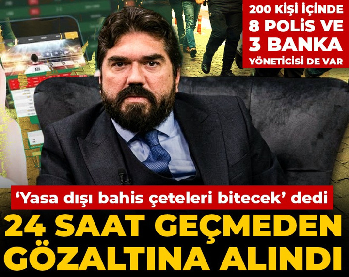 Son dakika | Rasim Ozan Kütahyalı yasa dışı bahisten gözaltına alındı!