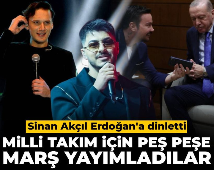 Milli Takım için peş peşe marş yayımladılar: Sinan Akçıl Erdoğan'a dinletti