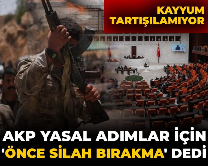 AKP yasal adımlar için 'önce silah bırakma' dedi: Kayyum tartışılamıyor