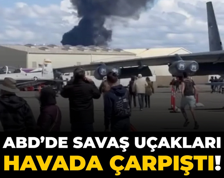 ABD'de savaş uçakları havada çarpıştı!