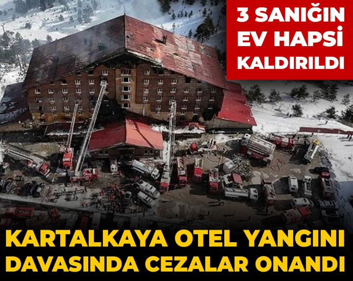 Kartalkaya otel yangını davasında cezalar onandı: 3 sanığın ev hapsi kaldırıldı
