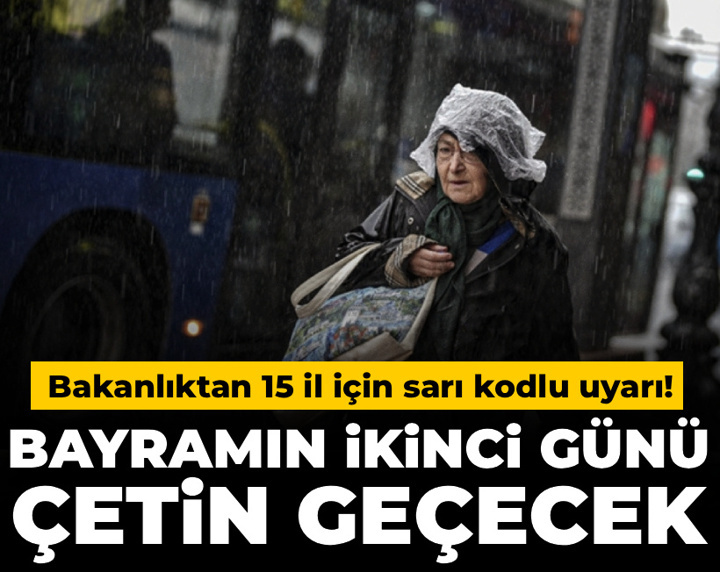 Bayramın ikinci günü için sel ve dolu uyarısı! Bakanlık bu illeri tek tek uyardı