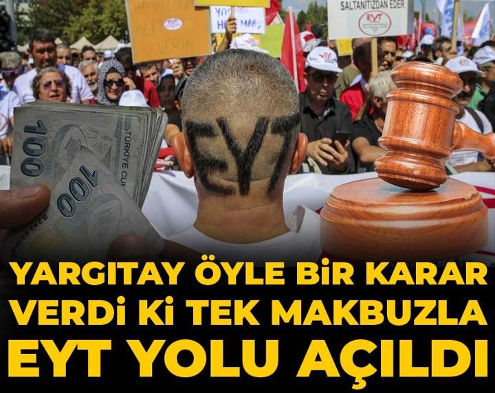 Yargıtay öyle bir karar verdi ki tek makbuzla EYT yolu açıldı