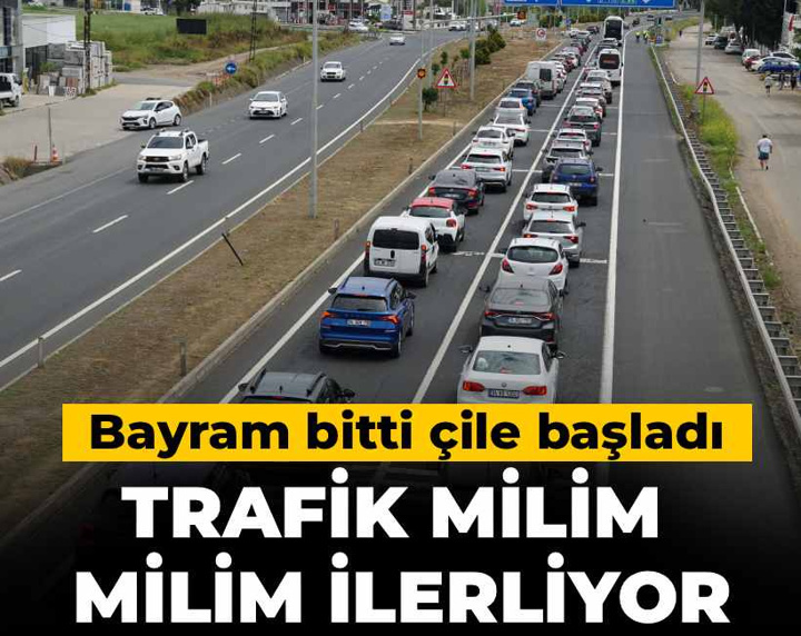 Bayram bitti çile başladı! Trafik milim milim ilerliyor