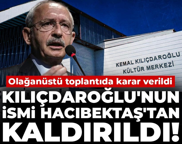 Son Dakika | Kılıçdaroğlu'nun ismi Hacıbektaş'tan kaldırıldı! Olağanüstü toplantıda karar verildi