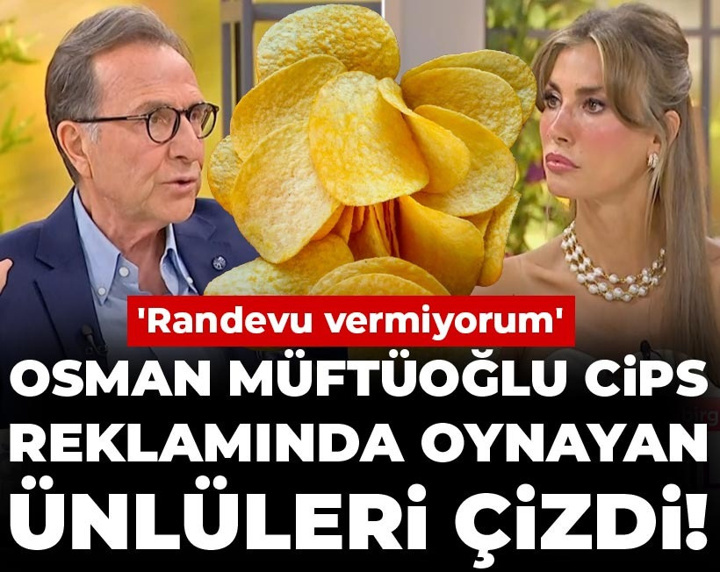 Osman Müftüoğlu cips reklamında oynayan ünlüleri çizdi! 'Randevu vermiyorum'