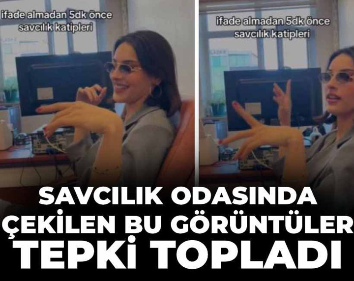 Savcı odasında çekilen bu görüntüler tepki topladı