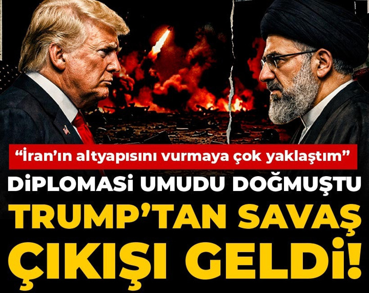 Diplomasi umudu doğmuştu, Trump’tan savaş çıkışı geldi! “İran’ın altyapısını vurmaya çok yaklaştım”