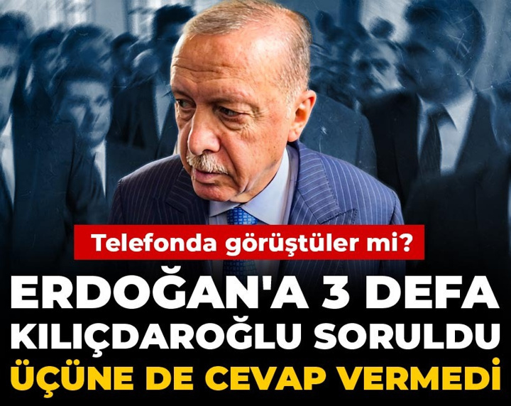 Cumhurbaşkanı Erdoğan'a 3 defa Kemal Kılıçdaroğlu soruldu, üçüne de cevap vermedi