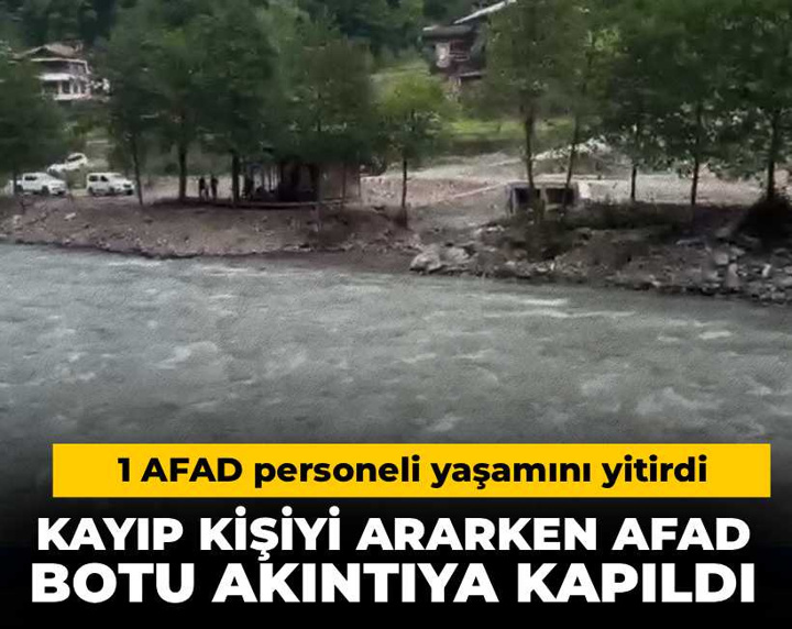 Kayıp kişiyi ararken AFAD botu akıntıya kapıldı: 1 personel yaşamını yitirdi