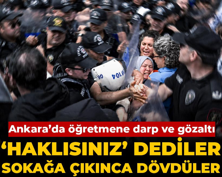 Son dakika | Öğretmen eylemine polis müdahalesi! Gözaltılar var