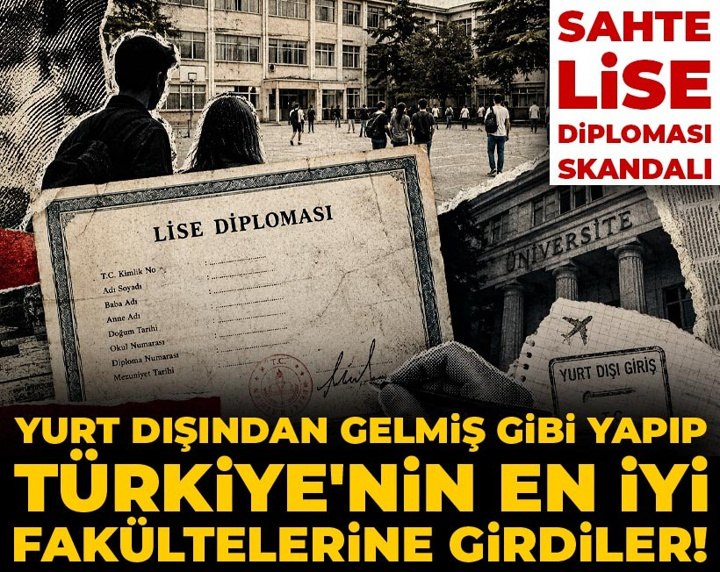 Yurt dışından gelmiş gibi yapıp Türkiye'nin en iyi fakültelerine girdiler! Sahte lise diploması skandalı